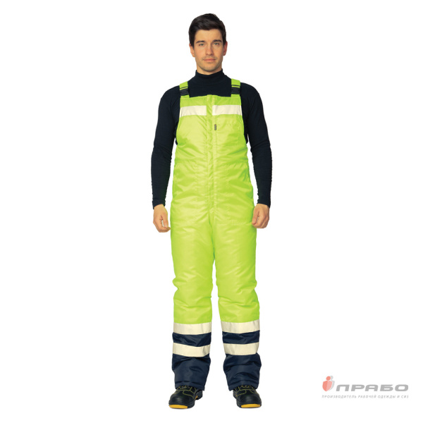 Костюм утеплённый "Спектр 2" лимонный/синий (куртка и полукомбинезон)