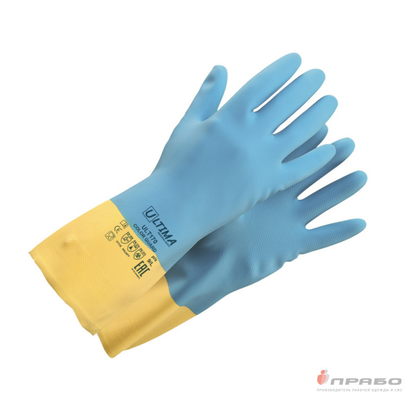 Перчатки химстойкие латекс/неопрен Ultima Color Guard ULT170