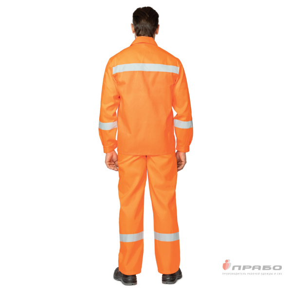 Костюм мужской "Дорожник-1" оранжевый (куртка и брюки)