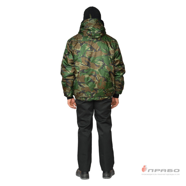 Куртка мужская утеплённая с капюшоном "Альфа" КМФ кукла