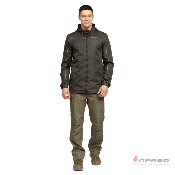 Куртка-ветровка мужская демисезонная "Бриз" хаки