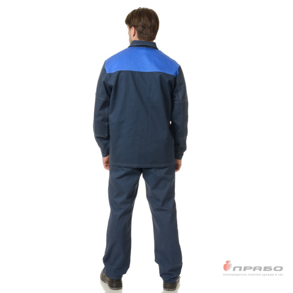 Костюм мужской "Контакт" синий/василёк (куртка и брюки)