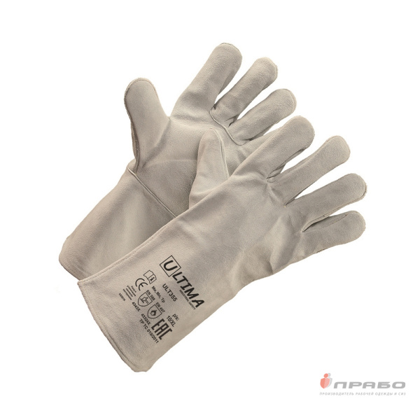 Краги спилковые пятипалые с подкладкой Ultima ULT355