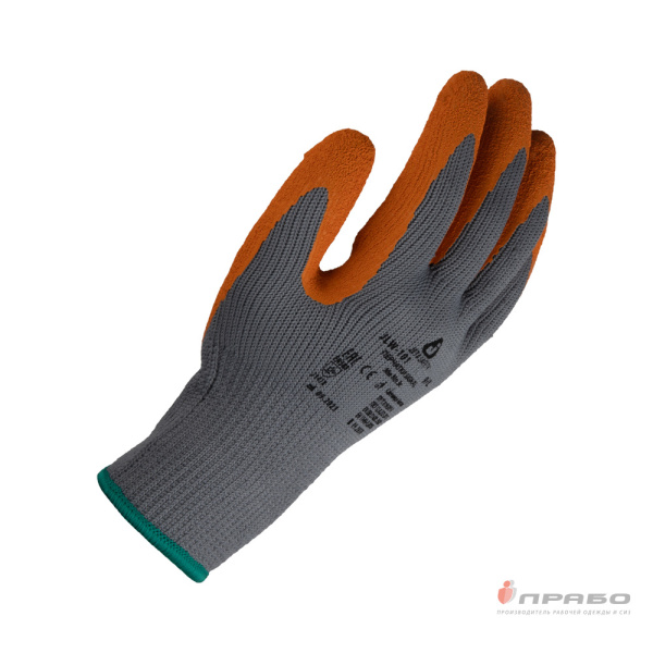 Перчатки полиэфирные утеплённые с 1/2 рельефным латексным покрытием Jeta Safety JLW-101