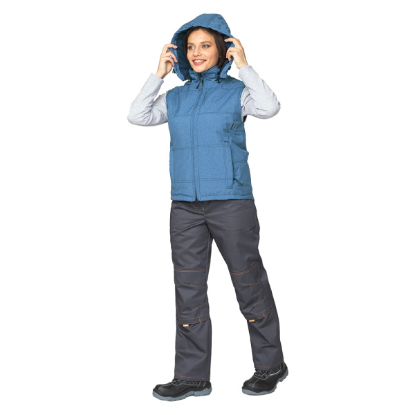 Жилет женский утеплённый "Амур" синий