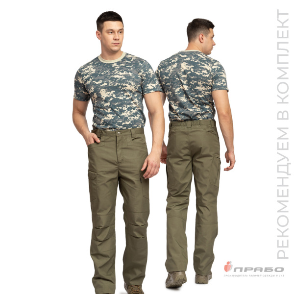 Брюки мужские "Камелот" из ткани рип-стоп хаки