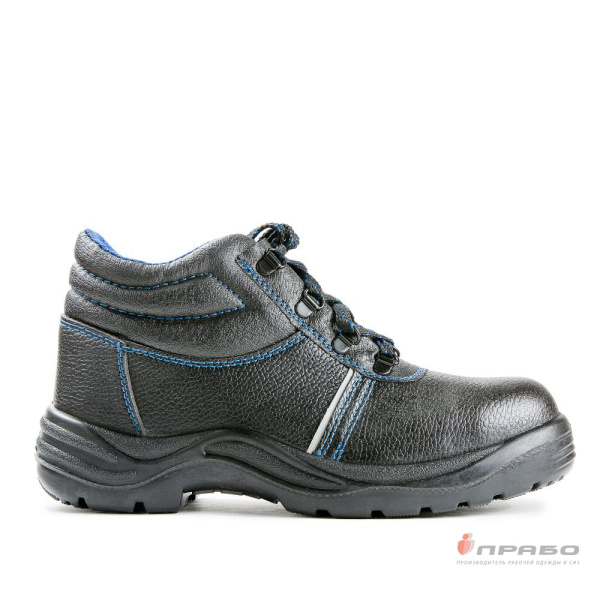 Ботинки кожаные "Викинг-Нитро-12Р" с подошвой ПУ/нитрил и МП чёрные