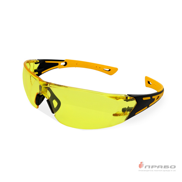 Очки защитные открытые антизапотевающие с двухсторонним покрытием "Компаньон" жёлтые