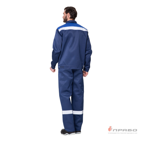 Костюм мужской "Пантеон" синий/василёк (куртка и брюки)