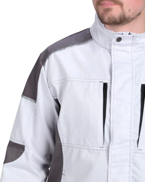 Куртка СИРИУС-ЦИТРИН белый со средне-серым