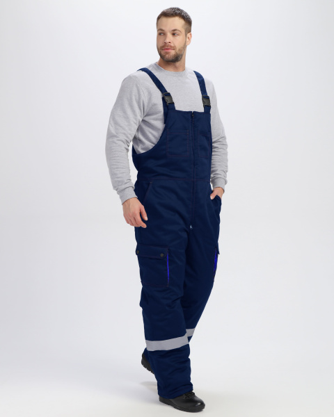 Костюм зимний Титан-Ультра CH (тк.Смесовая,240) п/к, т.синий/васильковый