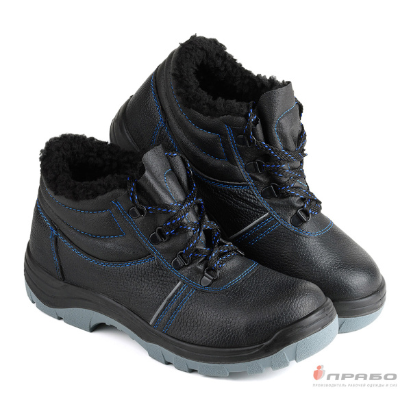 Ботинки "Викинг-13/1М" с подошвой ПУ/ТПУ чёрные (искусственный мех)