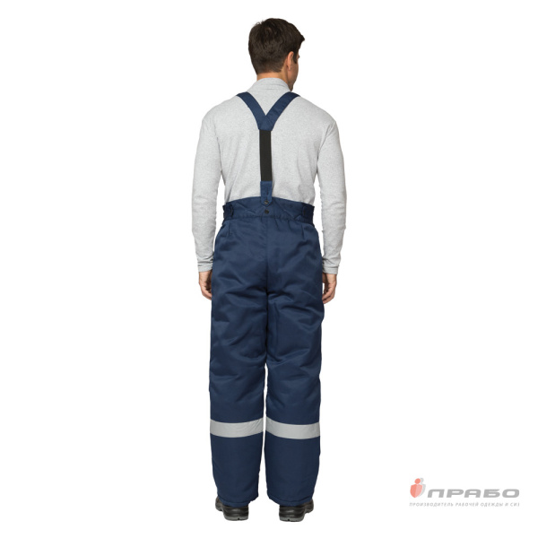 Костюм мужской утеплённый темно-синий (куртка и брюки)