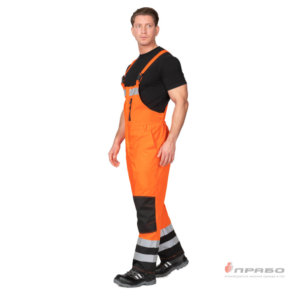 Полукомбинезон мужской "Спектр 2М-35" оранжевый/чёрный