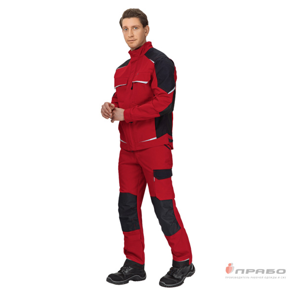 Куртка мужская "Сюрвейер" красный/чёрный