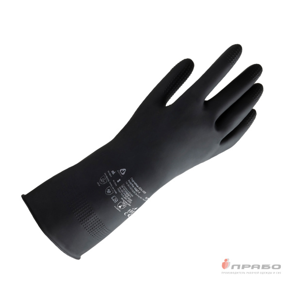 Перчатки химстойкие латексные JCH-701 Acid Pro КЩС-1