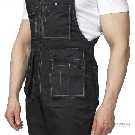 Полукомбинезон мужской "Бренд" чёрный