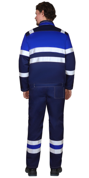 Костюм СИРИУС-НАВИГАТОР-2 куртка, брюки, синий с васильковым и СОП