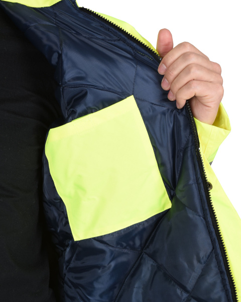 Куртка СИРИУС-АТЛАС утепленная, фл. лимон, СОП