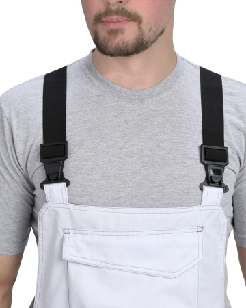 Полукомбинезон СИРИУС-ЦИТРИН белый со средне-серым