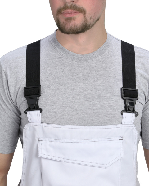 Полукомбинезон СИРИУС-ЦИТРИН белый со средне-серым