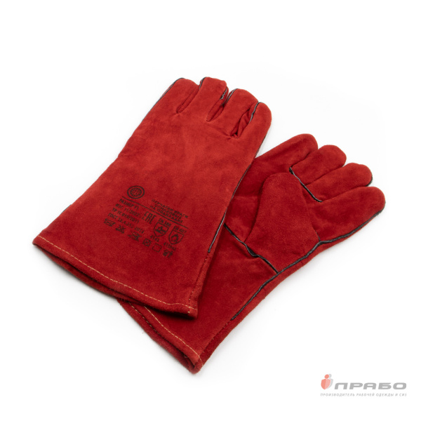 Краги спилковые пятипалые "Трек Кевлар" для сварщика