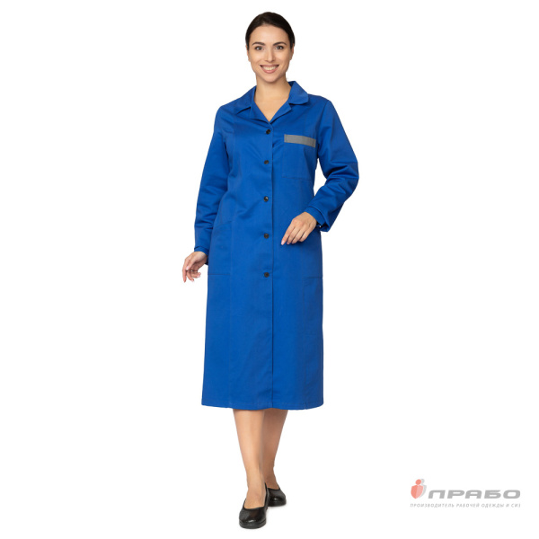Халат женский "Ф-56" васильковый