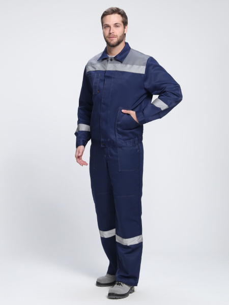 Костюм Легион-1 СОП CH (тк.Смесовая,210) брюки, т.синий/серый