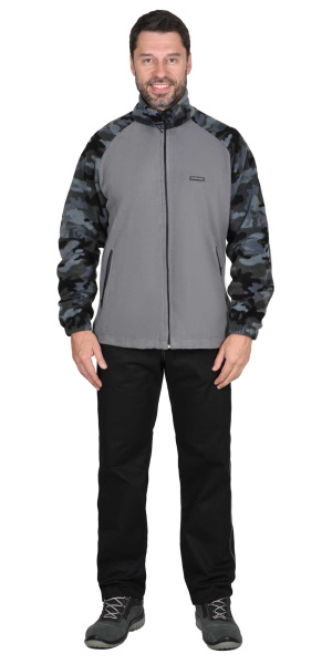 Куртка флисовая т.серая с КМФ Мультикам серый