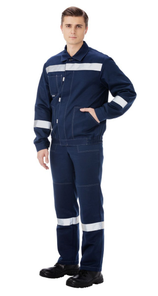 Костюм мужской рабочий летний "Тимбер" синий с брюками