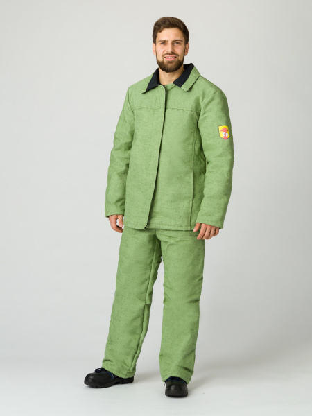 Костюм сварщика зимний 1 класс защиты (Брезент, 480), бежевый