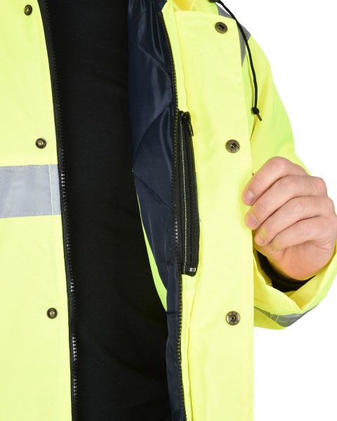 Куртка СИРИУС-АТЛАС утепленная, фл. лимон, СОП