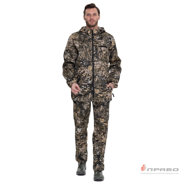 Костюм мужской "Турист" КМФ зелёные соты (куртка и брюки)