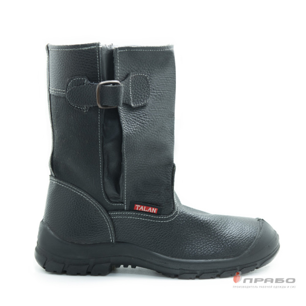 Сапоги кожаные "Вектор" c подошвой ПУ чёрные