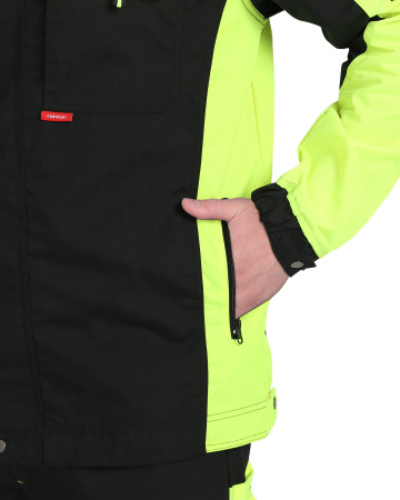 Куртка СИРИУС-ОНИКС черный с лимонным