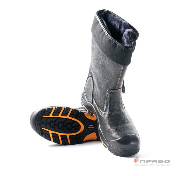 Сапоги Perfect Protection PRB6-CKW с подошвой ПУ/нитрил, КП и АС чёрные (натуральный мех)
