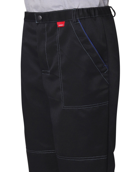 Костюм СИРИУС-МЕХАНИК куртка, брюки черный с васильковым и СОП