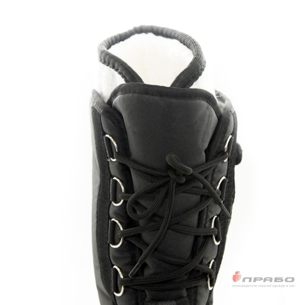 Сапоги мужские "Аляска" на галоше из ЭВА и шнуровке арт. Д-014 чёрные