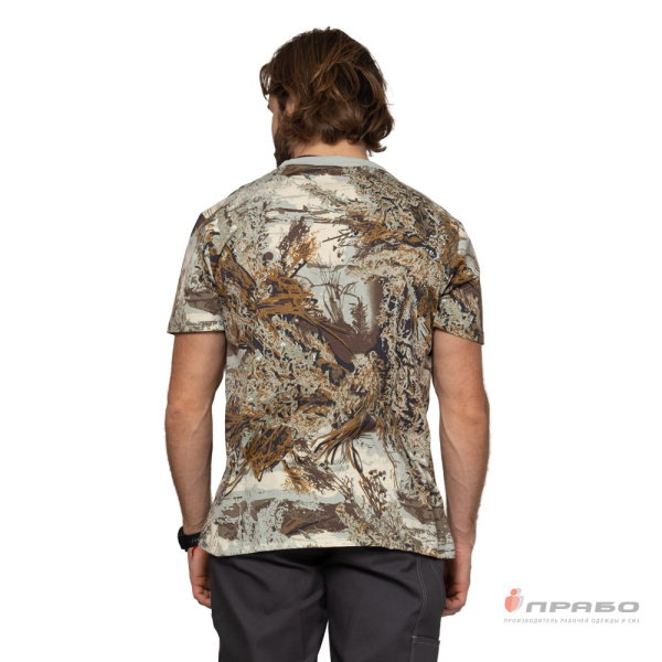 Футболка трикотажная камуфляжная степь