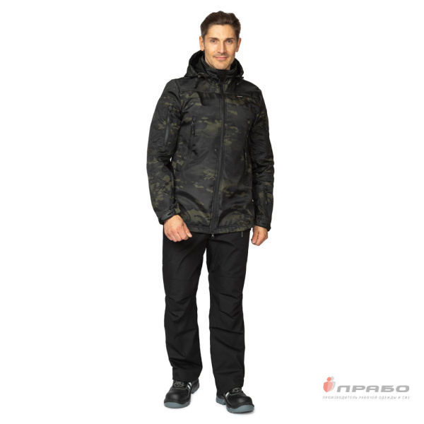Куртка мужская Tactical КМФ чёрный ягель