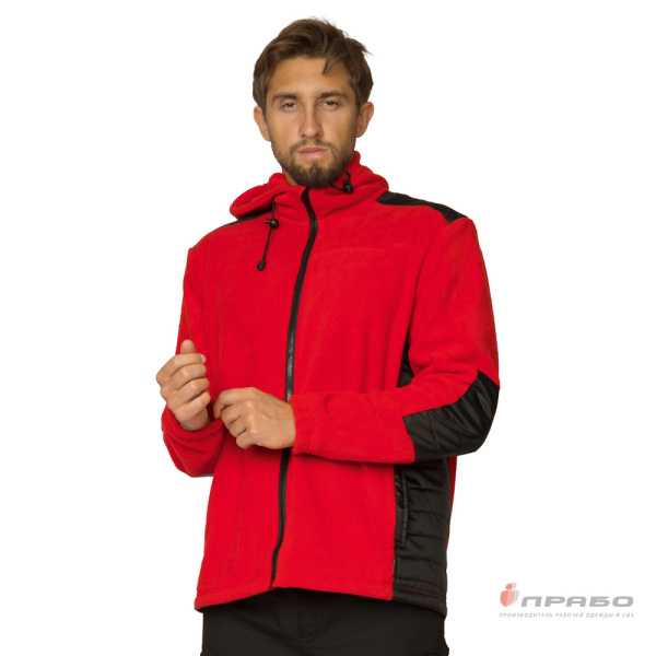 Куртка "Кеми" флисовая с капюшоном красная