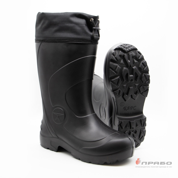 Сапоги мужские утеплённые ЭВА "Барс С-031" чёрные (40 см)