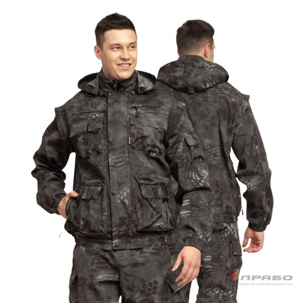 Костюм мужской "Раптор" рип-стоп КМФ питон ночь (куртка и брюки)