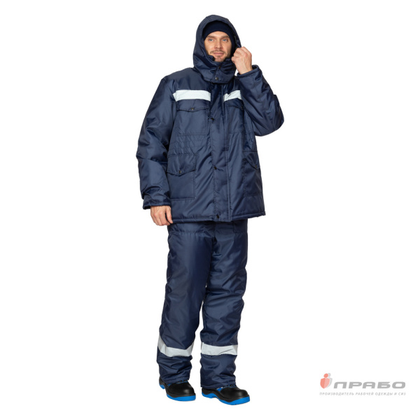 Костюм мужской утеплённый "Мастерок 2 Оксфорд 210" тёмно-синий