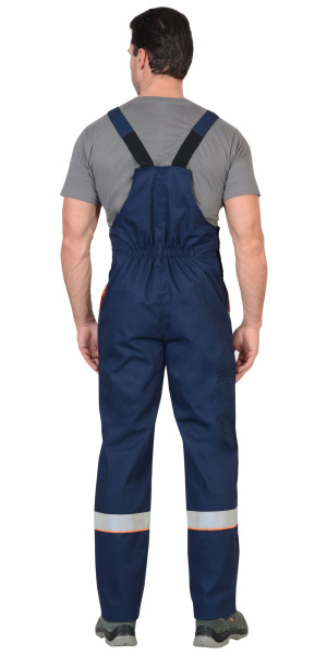 Костюм СИРИУС-МАСТЕР летний: куртка, полукомбинезон, темно-синий с оранжевой отделкой