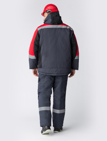 Костюм зимний Фаворит-Мега IMP (тк.Смесовая,240) п/к, серый/черный/красный