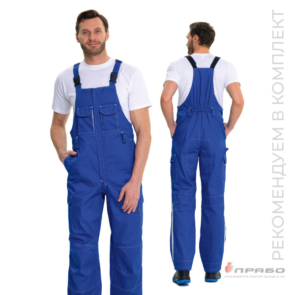 Полукомбинезон мужской летний "Эко-Труд" васильковый