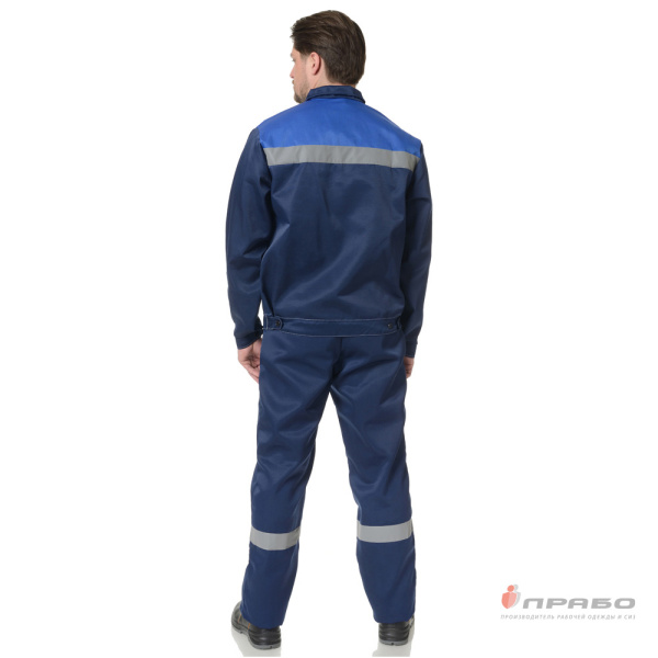 Костюм мужской "Пантеон 2" синий/василёк (куртка и полукомбинезон)