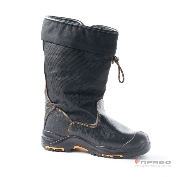 Сапоги "Север PRB12-CKW" с подошвой ПУ/нитрил и КП чёрные (шерстин)