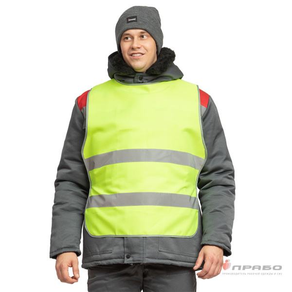 Накидка сигнальная "Лайт" лимонная с износостойким кантом